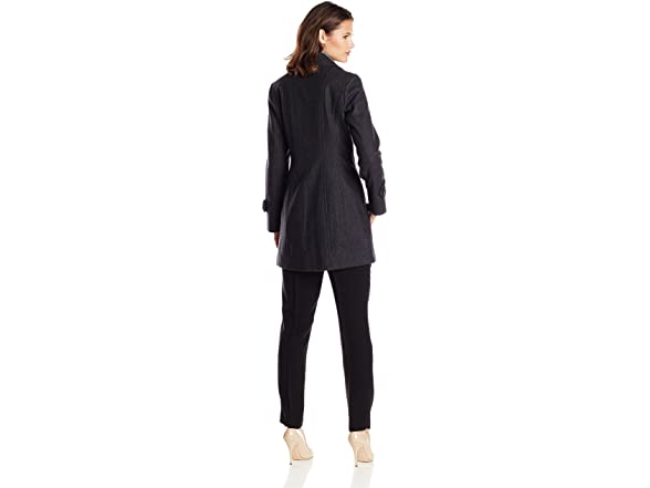 Classic Charcoal Wool Winter Coat (S)