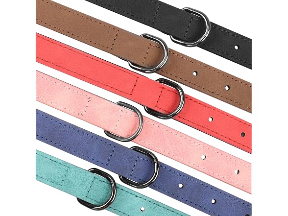 YAODHAOD Soft Padded Leather Dog Collar for