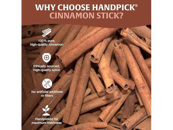 HANDPICK Cinnamon Sticks 100% Raw, Non-GMO