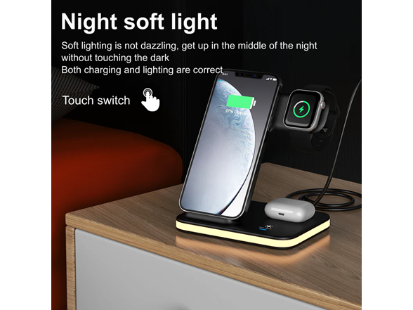 4-in-1 Wireless Charger with Night Light