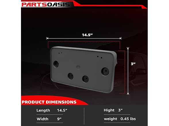 Parts Oasis Front License Plate Bracket