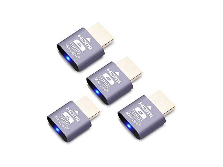Malarpon  HDMI Dummy Plug fit-Headless Display Em  