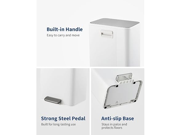 OUTLANE 3.4 Gallon/13 L Small Trash Can