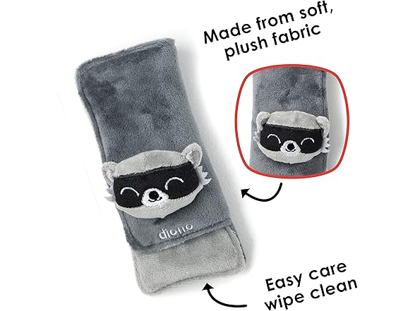 Diono Baby Racoon Car Seat Straps & Toy