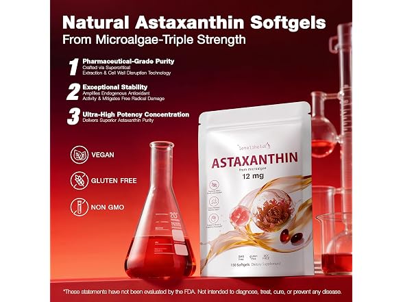 Astaxanthin 12mg, 150 Softgels