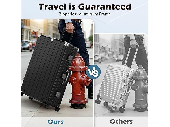 Krute Luggage Sets 2 Pieces Aluminum Frame Suitcase With Spinner Wheels 20 28 Inch Hardside No Zipper PC Luggages with USB Charger (Open Box)