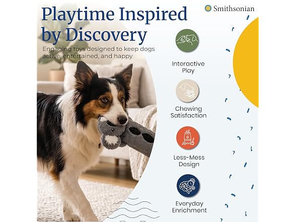 Smithsonian Long Animals Dog Toy – Stuffing-Free Koala