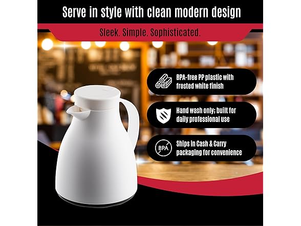 TableCraft 17 oz (0.5 L) Plastic Coffee Carafe