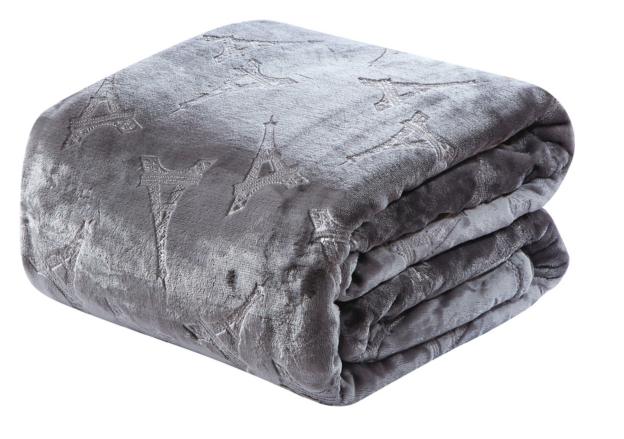 Eiffel Tower Embossed Sherpa Throw - Gallery 8