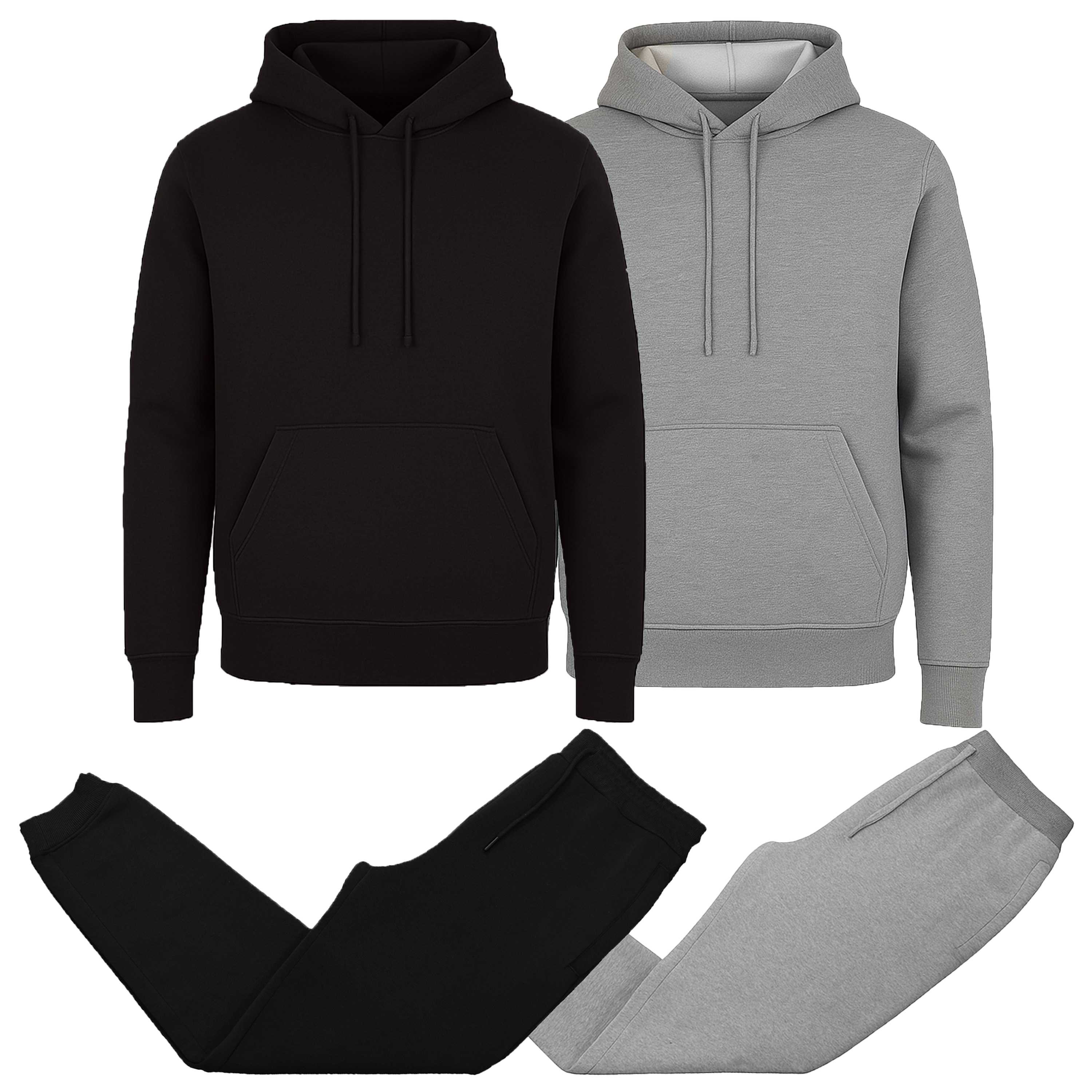 Mens Fleece-Lined Pullover Hoodie & Jogger Set - Gallery 26