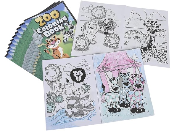 Novelty Zoo Animal Coloring Books, 10Pk