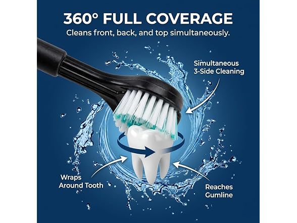 Pursonic 3 Sided Toothbrush 4 Pack Blue - Gallery 2