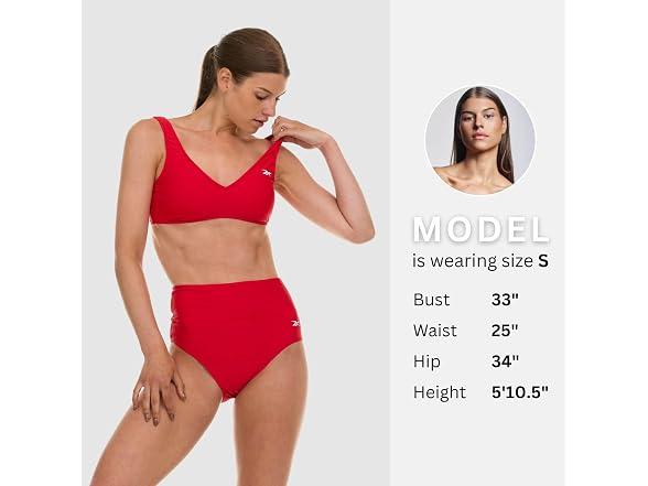 Reebok Womens Bralette Bikini Set