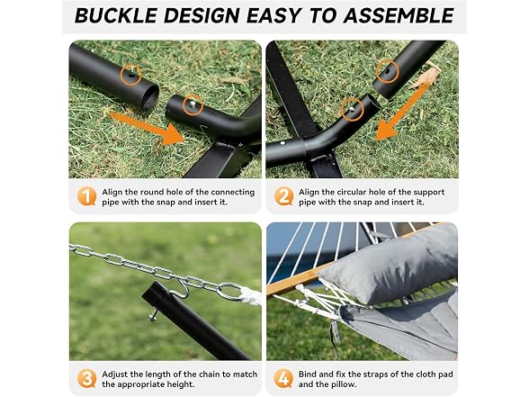 Everyfun 2 Person Outdoor Hammock with Stand