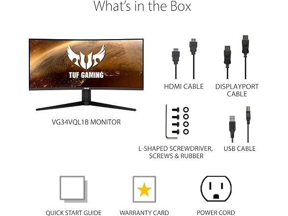 ASUS TUF Gaming VG34VQL1B - 34" Gaming Monitor