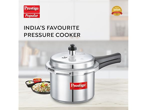 Prestige Pressure Cooker, 3 Liter, Silver, Aluminum