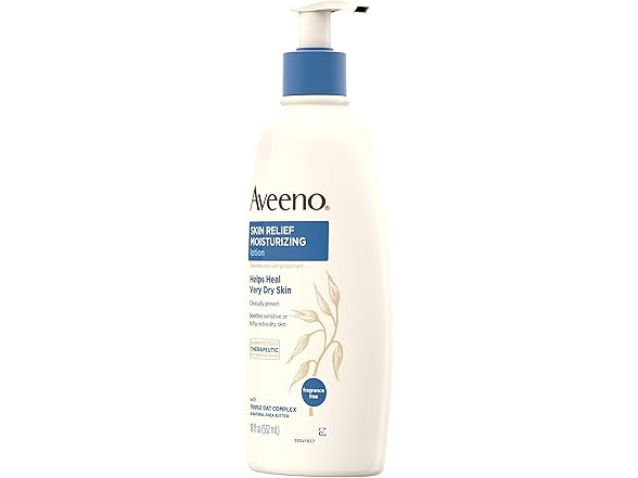 Aveeno Skin Relief Lotion, Shea Butter, 18oz