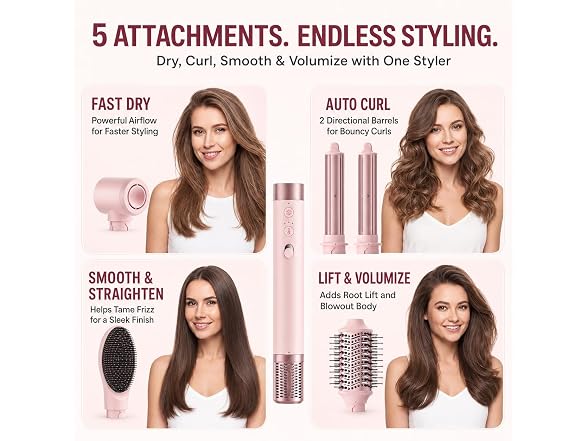 MESCOMB 5 in 1 Hot Air Styler Wrap