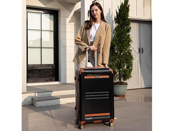 Vintage 3Pc Spinner Luggage Set