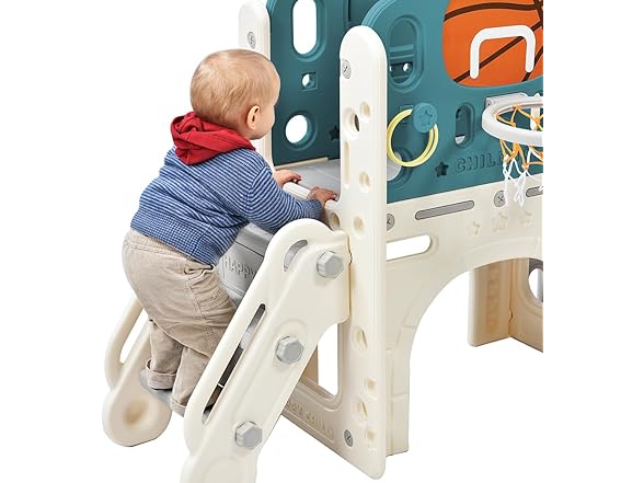 7 in 1 Kids Slide with Slide Arch Tunnel