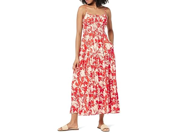 Tomato Red Foliage Print