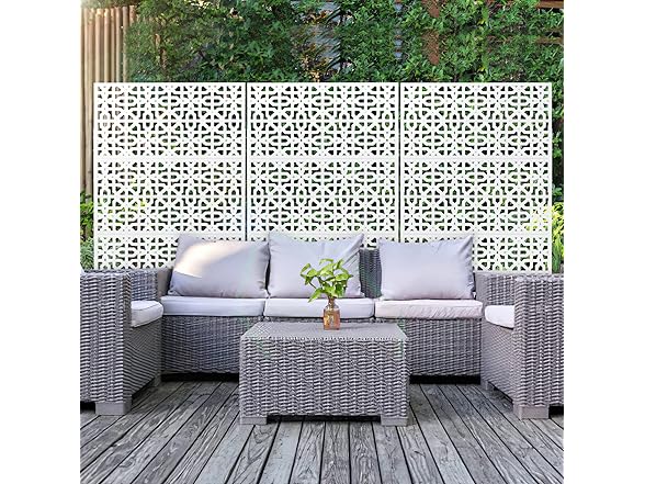 Elevens Metal Privacy Screen White