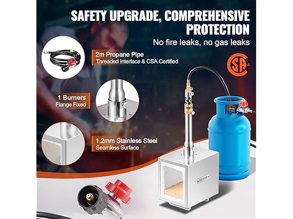 VEVOR Portable Single Burner Propane Forge