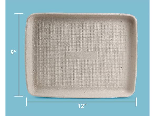 Hygloss Products Rectangle Pulp Trays 25 Pieces