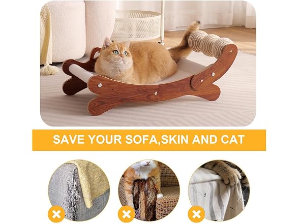 Cat Scratch Pad with Replacement Scratching Felt