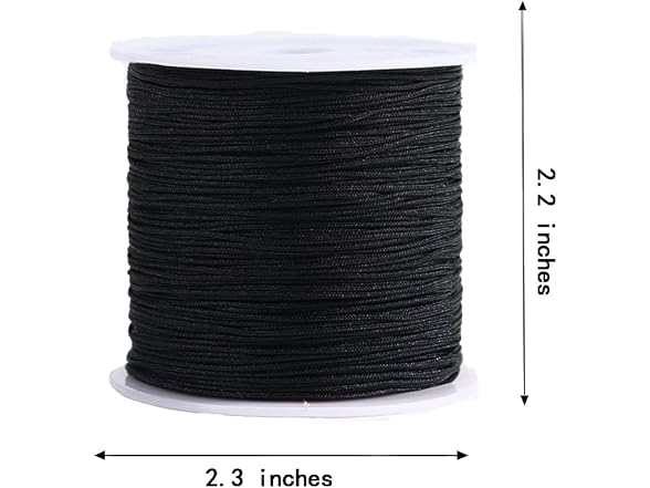 1mm x 100 Yd Nylon Cord, Braided Thread Trim - Gallery 4