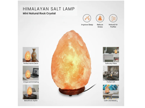 Himalayan Rock Salt Lamp Soothing Soft Light