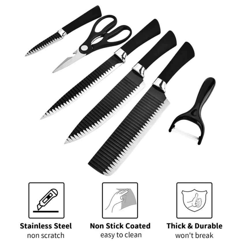 6-Piece Non-Stick Culinary Knife Set - Gallery 5