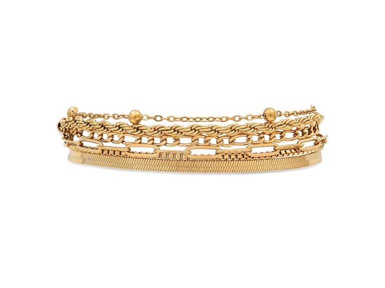 18K Gold Plated 6 Piece Stackable Set