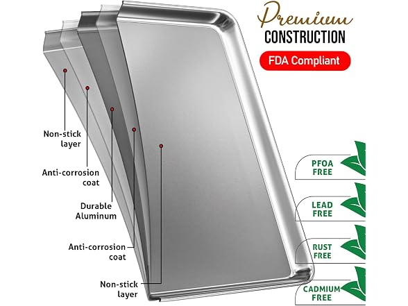 EATEX Eatex Aluminum Baking Sheet Set, 2 Pack