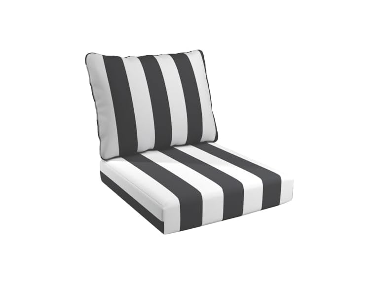 California Umbrella Outdoor Deep Seat Black/ White