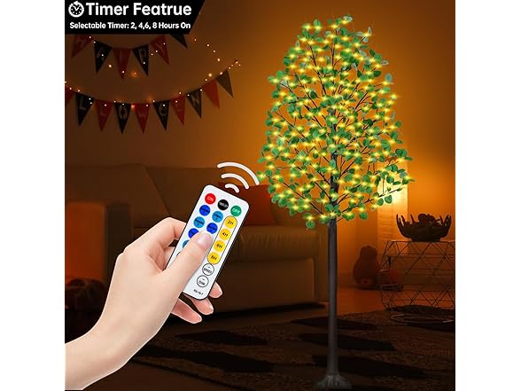 7FT Lighted Eucalyptus Tree w/ 170 LED