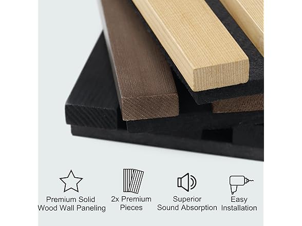 ROOMTEC Wood Slat Panels 2pk Oak