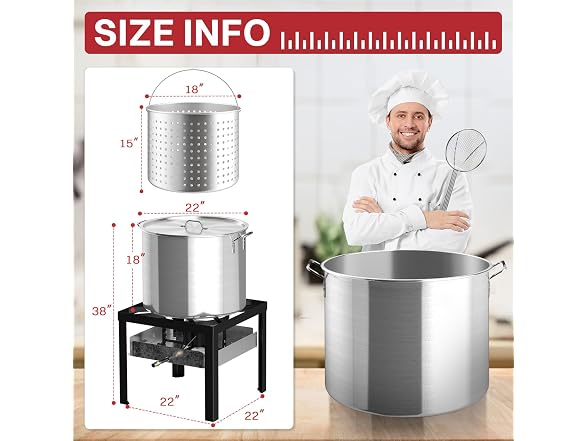 100QT Seafood Boiling Kit w/ Cover & 16" Skimmer