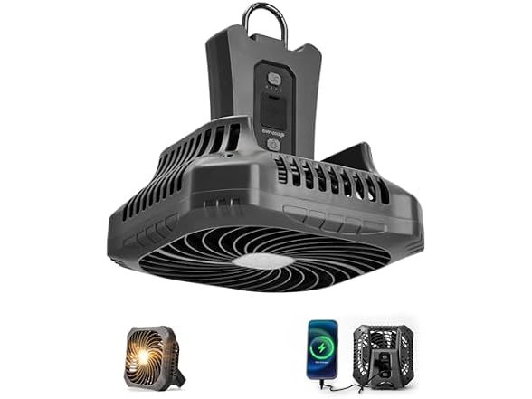 Odoland Hanging Camping Fan W/ LED