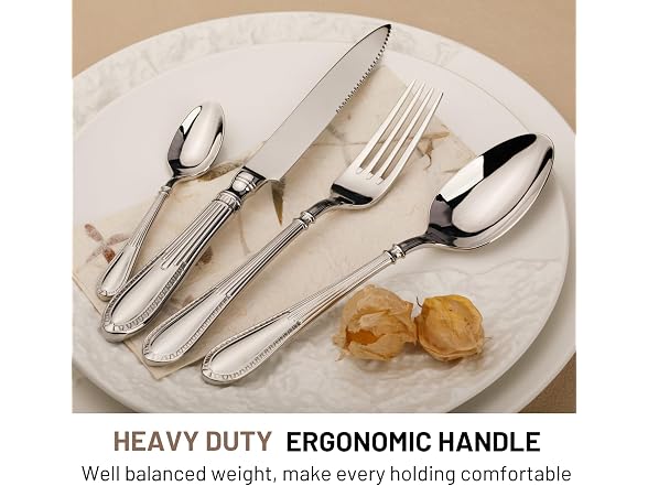 VIVANI Luxury Silverware Flatware Set
