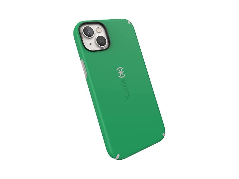 Speck iPhone 14 Plus Case - Slim Phone Case with Drop Protection, Scratch Resistant with Soft Touch for 6.7 inch iPhone14 Case Plus - Dual Layer Case, Renew Green/Sweater Grey Candyshell Pro