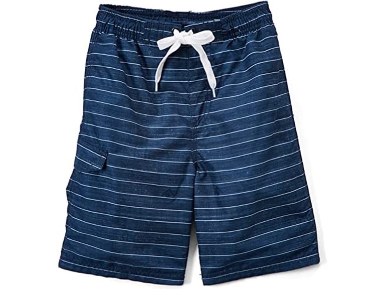 Kanu Surf Boys Quick Dry UPF 50+ Beach Swim Trunk, Line Up Navy, 4