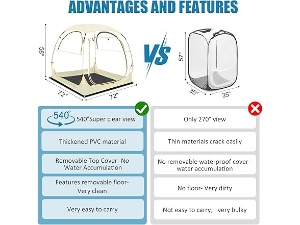 Pop-Up Sports Shelter Tent (1-6 Person)