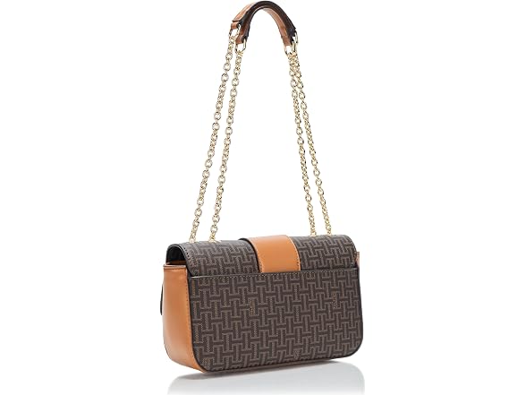 HALSTON H Lizzy Signature Logo Magnetic Snap Shoulder