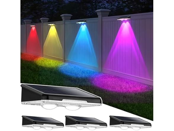 Brightever RGB Outdoor Solar Fence Lights