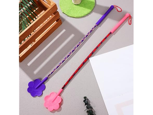 Toddmomy Pet Training Stick, 2Pcs Rubber Cat