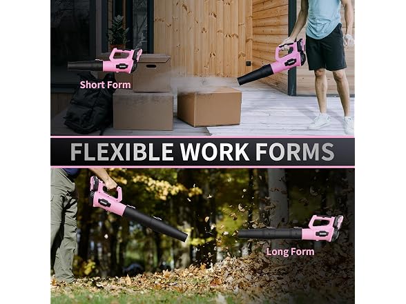 LEAPUL W0097 Cordless Leaf Blower Pink