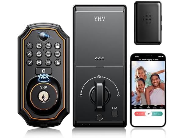 $39.99, Was $164.70, 75% Off! Smart Door Lock w/ Camera & Fingerprint dealfomo