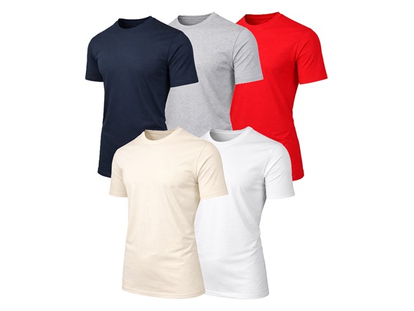 Mens Short Sleeve Crew Neck Solid Tee
