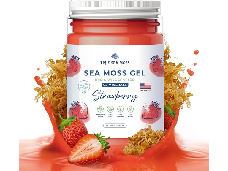 TrueSeaMoss Strawberry Sea Moss Gel 16oz